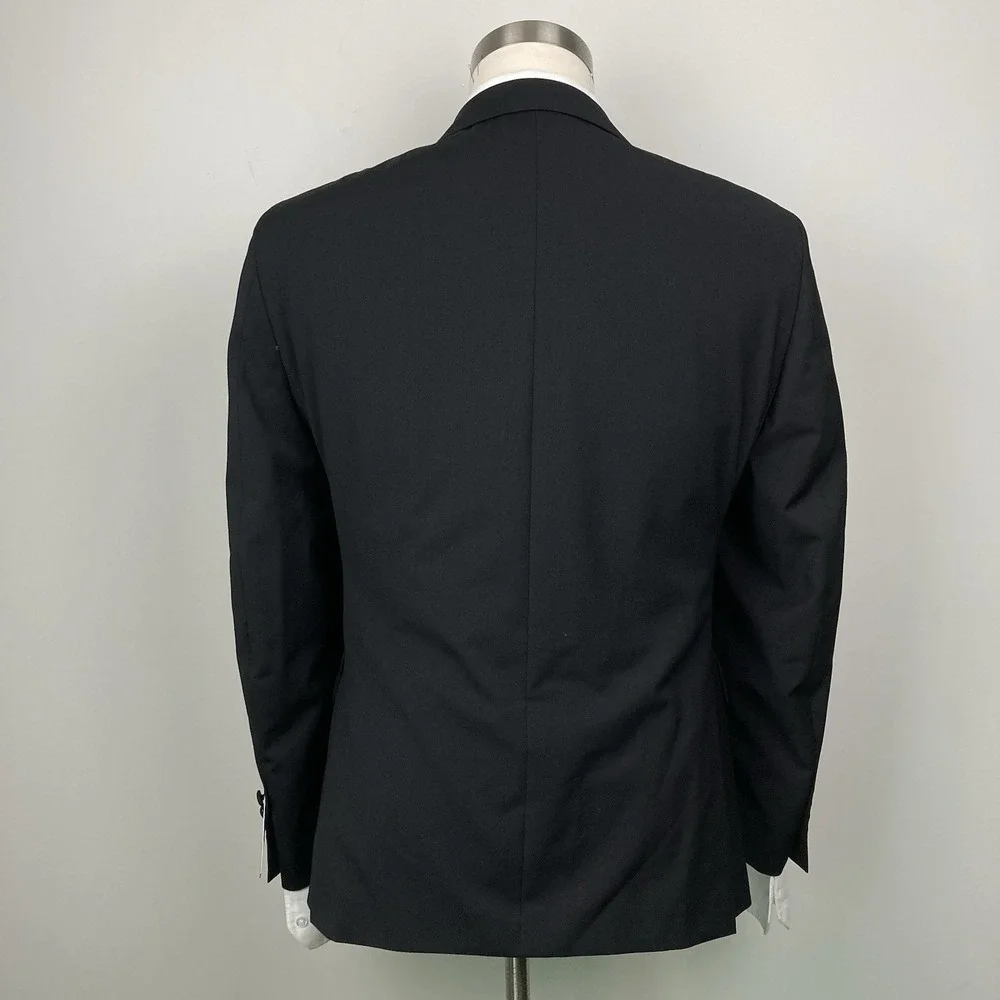 Tommy Hilfiger Mens Modern fit Tuxedo Suit Jacket Blazer 38S Black‎ E081199